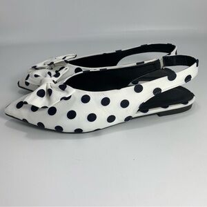 Unbranded Polka Dot Slingback‎ Flats Women’s Size 39 (US 8.5)